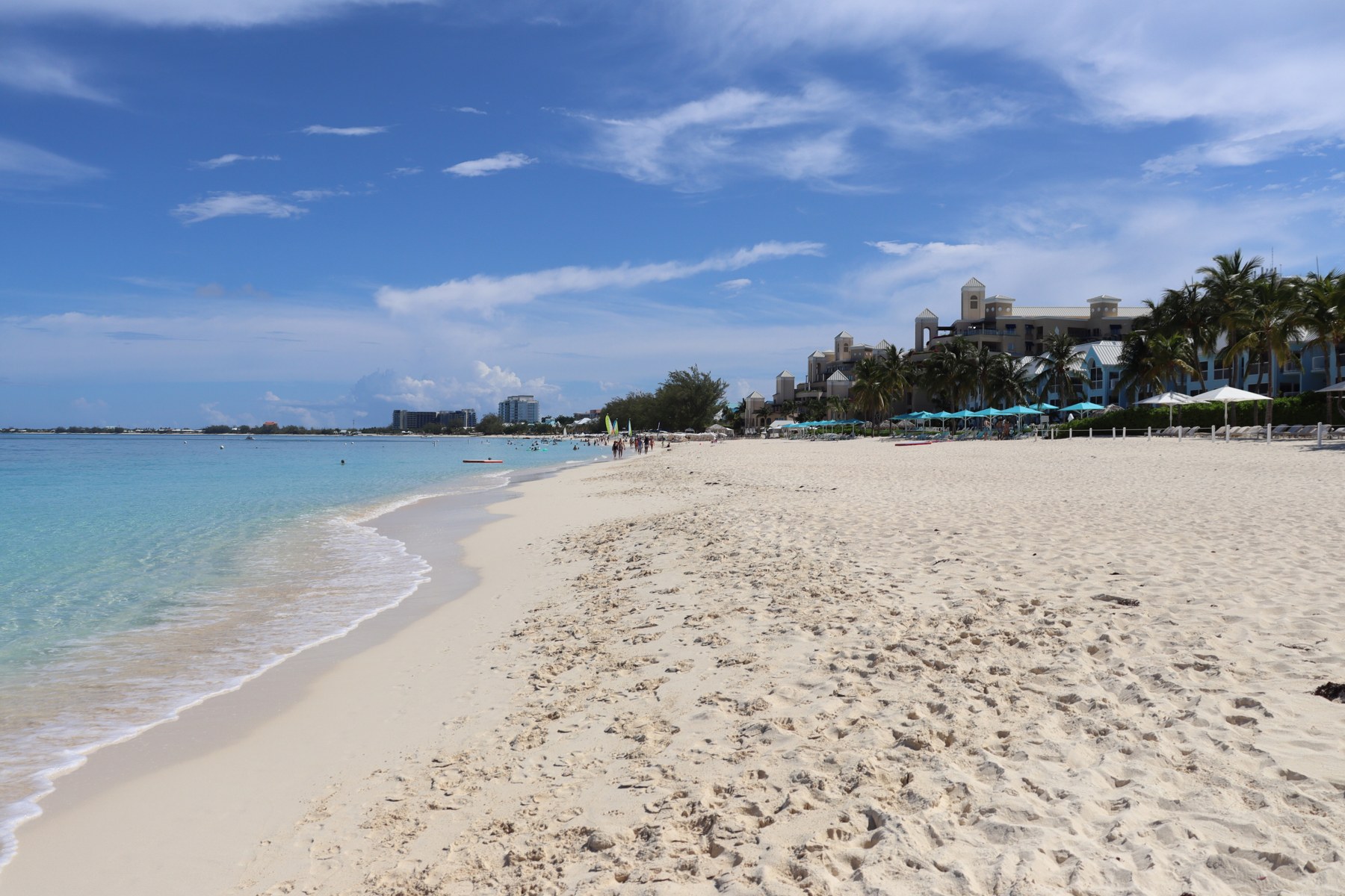 Coastline at Seven Mile Beach in the Cayman Islands